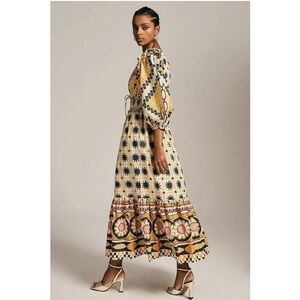 NWT Farm Rio Tropical Sunshine Dress Anthropologie V Neck Size
XS Peach